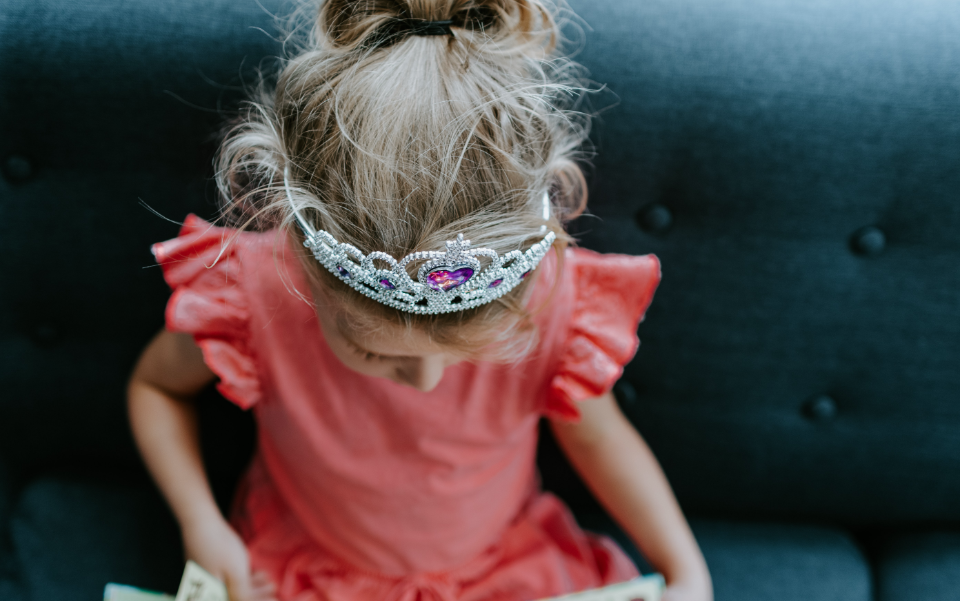 Little girl with tiara